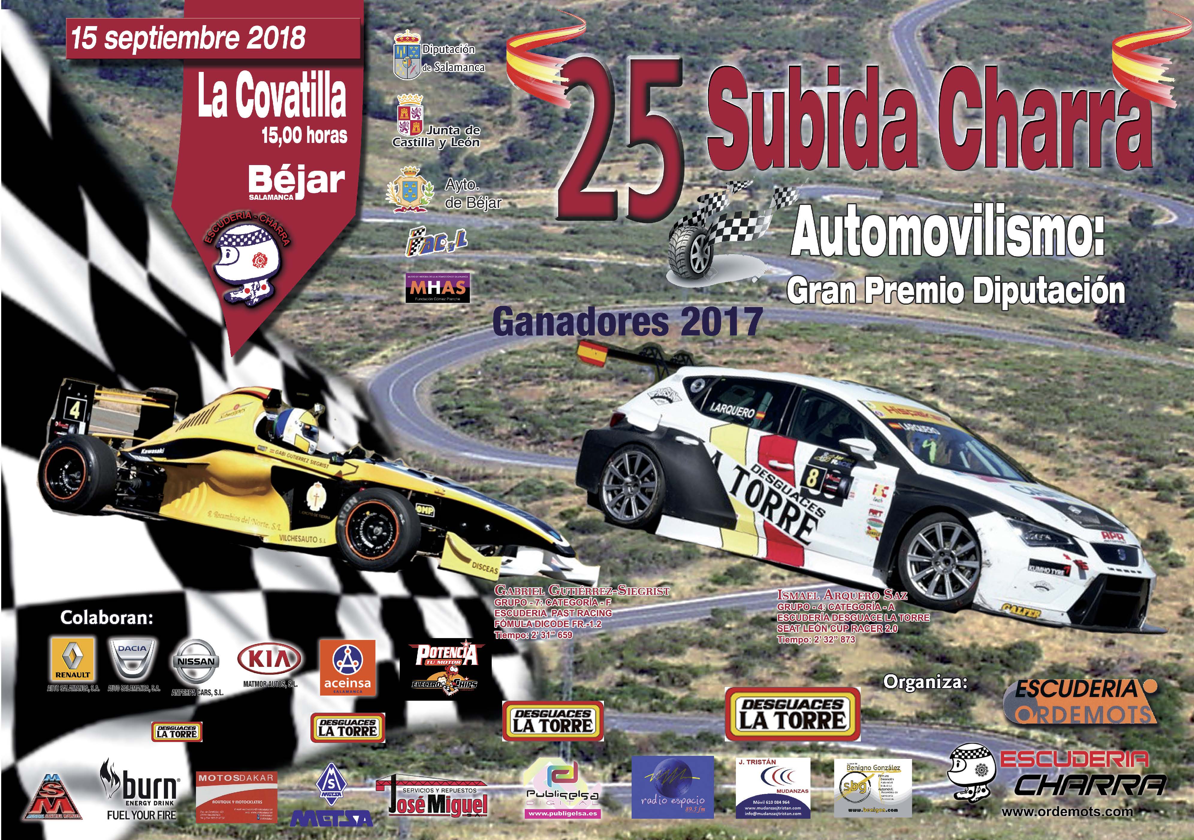 Cartel De La 25 Subida Charra Ordemots Escuderia Charra